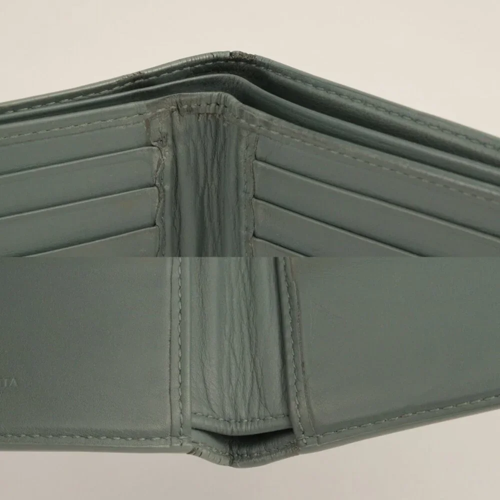 Bottega Veneta Intrecciato Nappa Leather Weave Bifold Wallet, Dark Turquoise